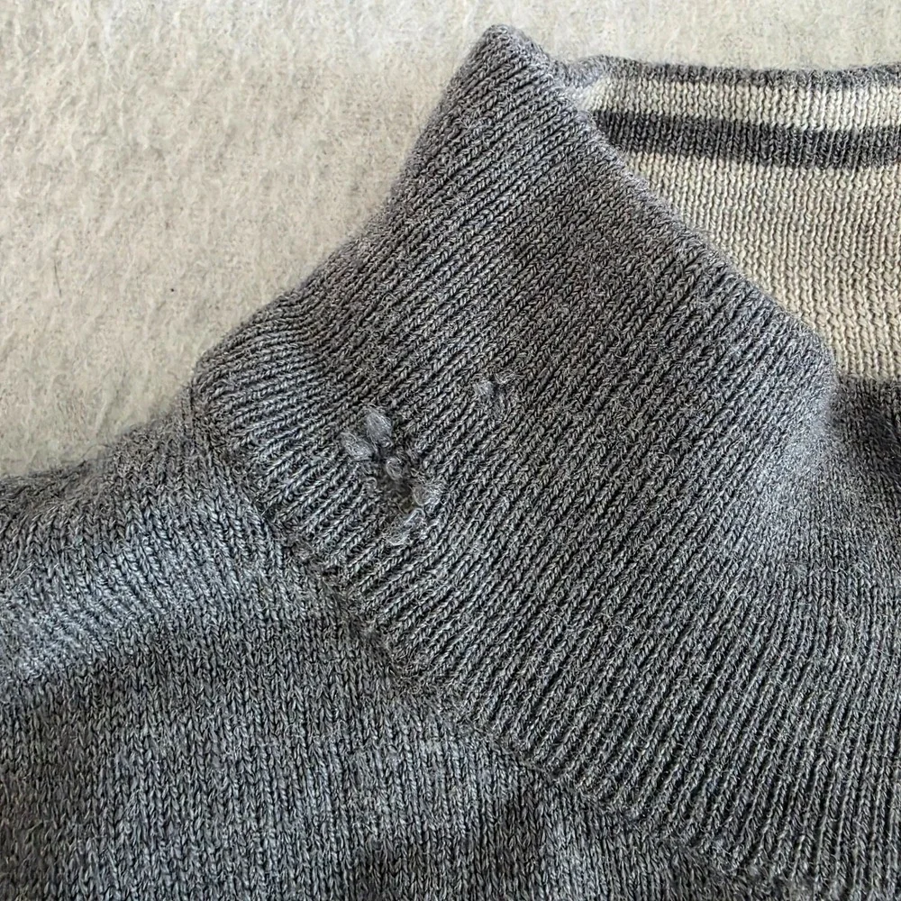 Peter Millar Sweater Vest‎ Men's XL Gray Merino Wool 1/4 Zip Golf Logo Preppy